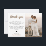 Wedding Photo Thank You Card<br><div class="desc">This thank you card is the perfect way to thank your family and friends.</div>