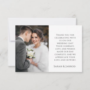 Wedding Photo Thank You Card