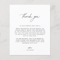 Wedding Photo Thank You Card