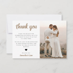 Wedding Photo Thank You Card