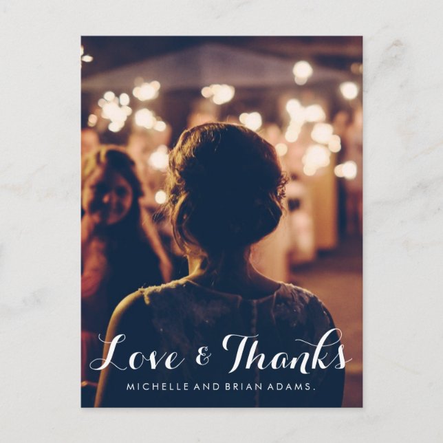 Wedding Photo Thank You Card (Front)