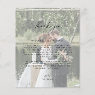 Wedding Photo Thank You Card