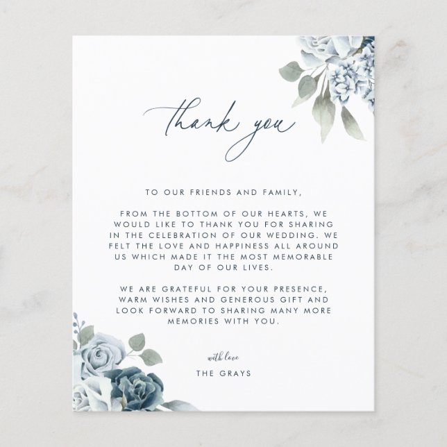 Wedding Photo Thank You Card (Front)