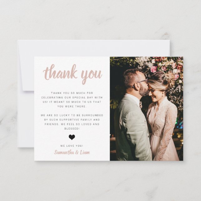 Wedding Photo Thank You Card (Front)