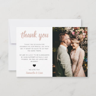 Wedding Photo Thank You Card