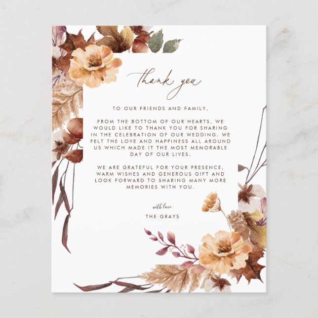 Wedding Photo Thank You Card (Front)