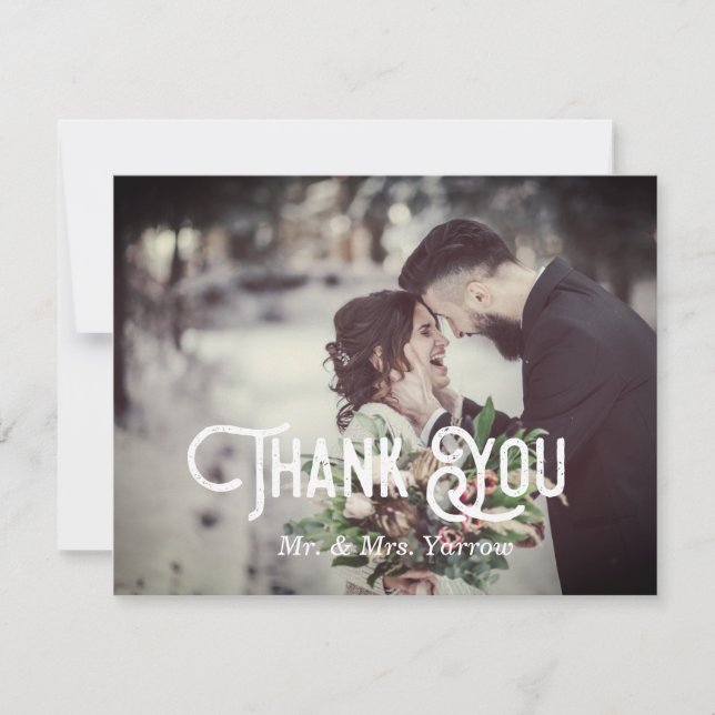 Wedding Photo Thank You Card (Front)