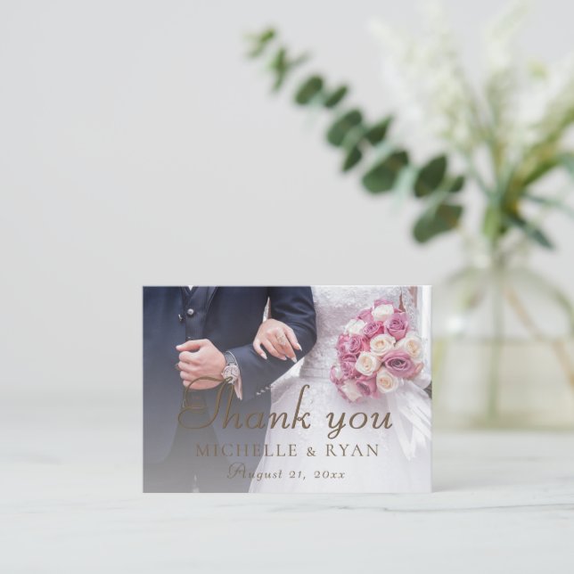 Wedding Photo Thank you Card (Standing Front)