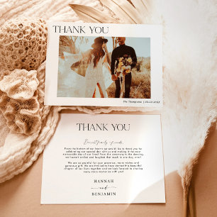 Wedding Photo Thank You Card Photo Thank You