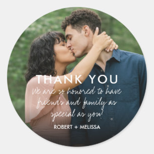 Wedding Photo Thank You Favour Stickers