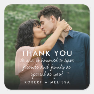 Wedding Photo Thank You Favour Stickers