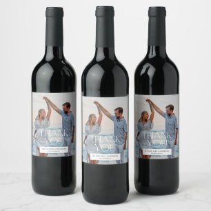 Wedding Photo Thank You Favour Wine Label