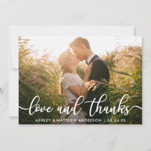 Wedding Photo Thank You   Love and Thanks