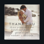 Wedding Photo Thank You Message Favour Magnet<br><div class="desc">These custom wedding day thank you magnets are the perfect way to say thank you to your wedding guests. Customise with your photo,  thank you message and names. Can be used as a thank you or as wedding favours.</div>