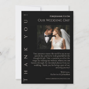 Wedding Photo-Thank You- Modern Pink Heart Invitation