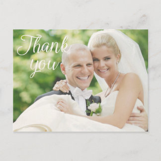 Wedding Photo Thank You Note Cards | Postcard