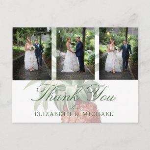 Wedding Photo Thank You Pineapple Elegant Modern Postcard