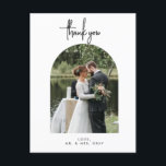Wedding Photo Thank You Post Card<br><div class="desc">This timeless,  romantic design features a  modern script paired with bold text. Please contact me if you need help with this design.</div>