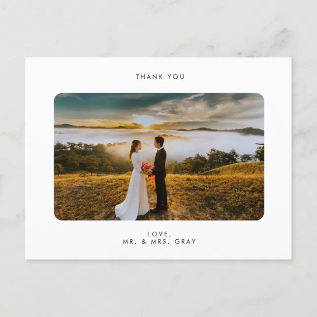Wedding Photo Thank You Post Card Zazzle