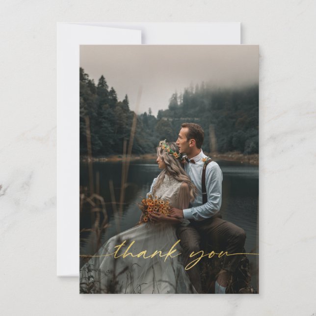 Wedding Photo Thank you Postcard (Front)