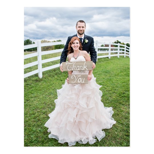 Wedding Photo Thank You Postcard