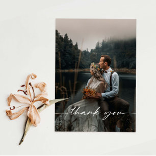 Wedding Photo Thank you Postcard
