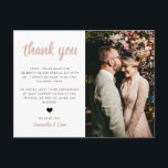 Wedding Photo Thank You Postcard<br><div class="desc">This thank you postcard is the perfect way to thank your family and friends.</div>
