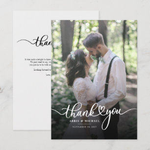 Wedding Photo Thank You Script Card
