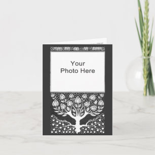 Wedding Photo Thank You Tree of Life n Hearts Card
