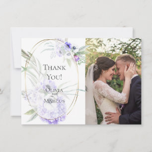Wedding Photo Thank You Violet Anemone Floral