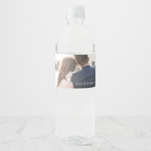 Wedding Photo Water Bottle Label