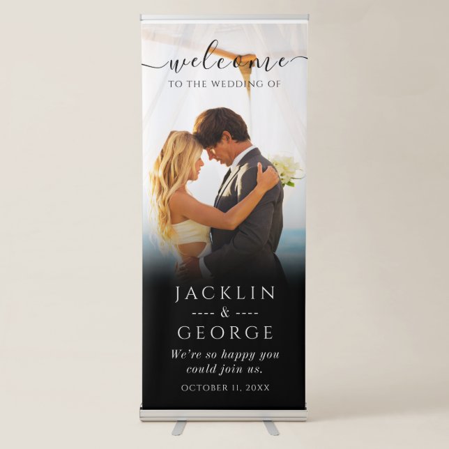 Wedding Photo Welcome Retractable Banner (Front)