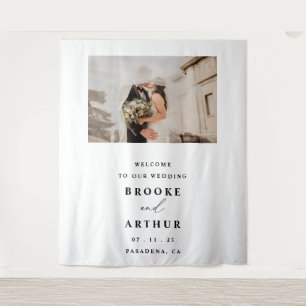Wedding Photobooth Backdrop With Photo Tapestry
