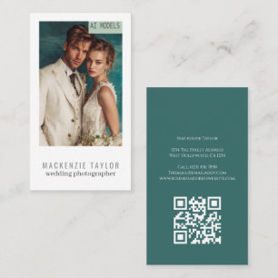Wedding Photographer 1 Photo Personalised QR Code Business Card