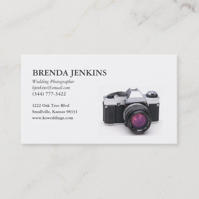 Wedding Photographer Business Card... - Customised Business Card (Front)