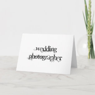 Wedding Photographer Card