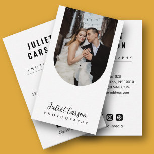 Wedding Photographer Minimalist  Arch Photo Business Card