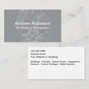 Wedding Photographer Modern Minimalist Business Card