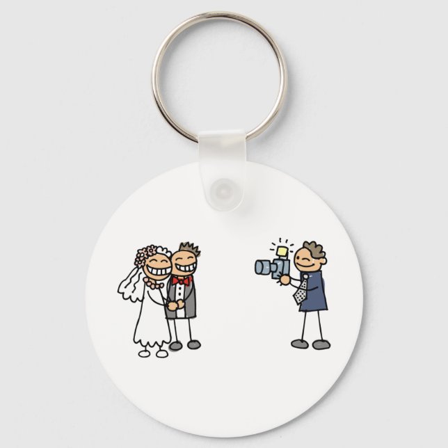 Wedding Photographer Photography Wedding Pictures Key Ring (Front)