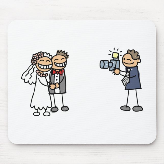 Wedding Photographer Photography Wedding Pictures Mouse Mat (Front)