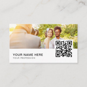 wedding photographer QR Code Business Card