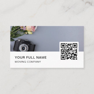 Wedding Photographer QR Code Logo Social Media Business Card