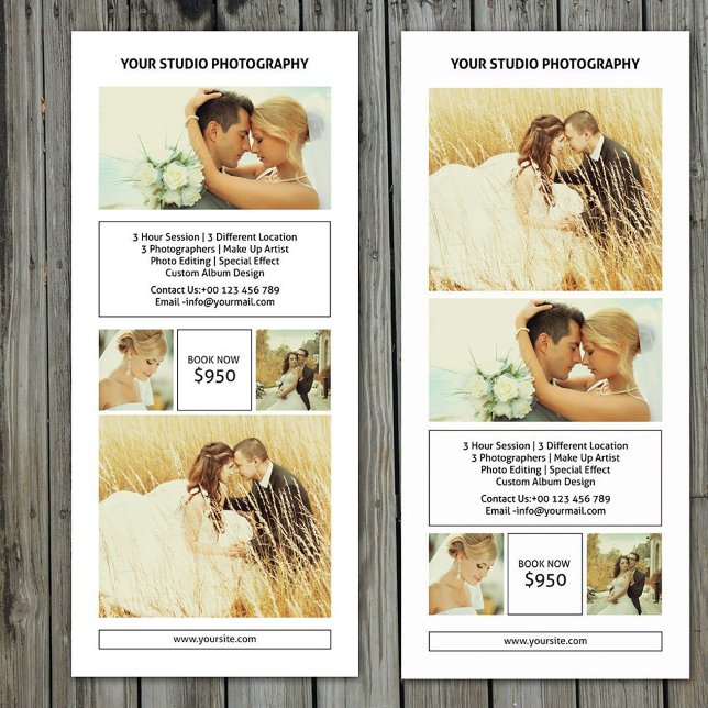 Wedding Photographer Rack Card Template (Creator Uploaded)