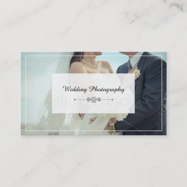 Wedding photographers business card (Front)
