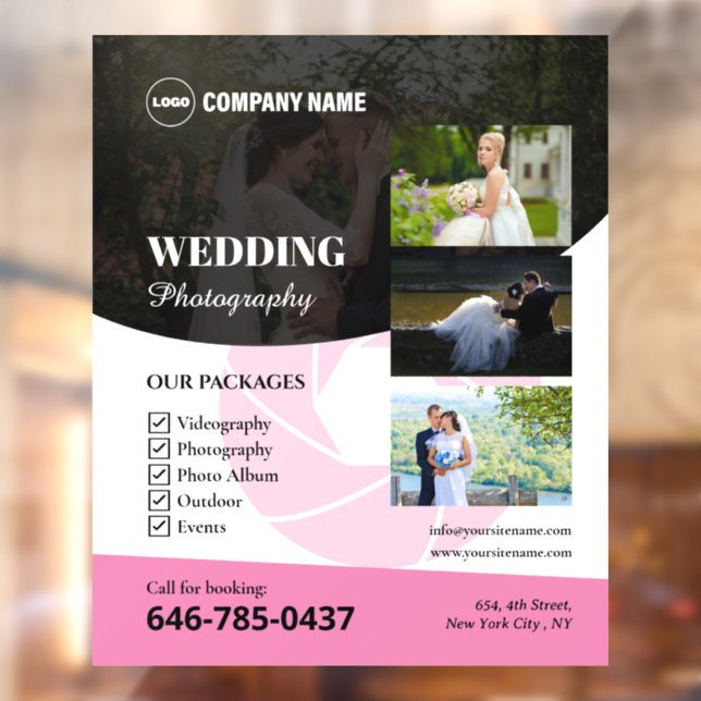 Wedding Photography Window Cling (Sheet 2)