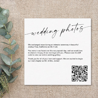 Wedding Photos Gallery QR Code Card
