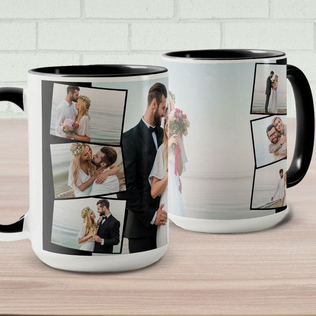 Wedding Picture Montage with ZigZag Photo Strip Mug (Creator Uploaded)