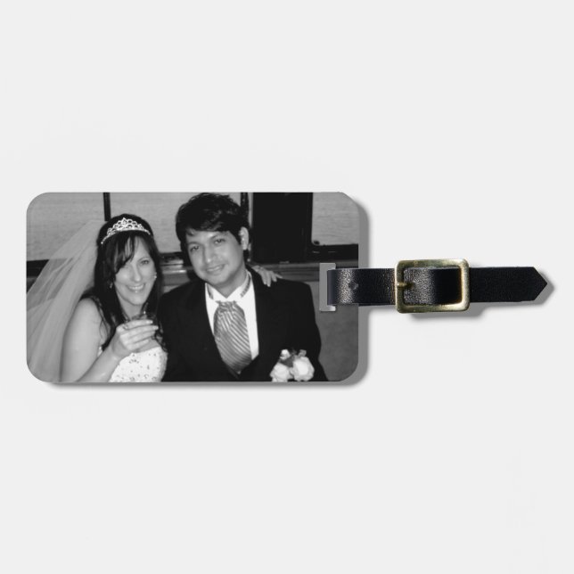 Wedding Picture Options Luggage Tag (Front Horizontal)