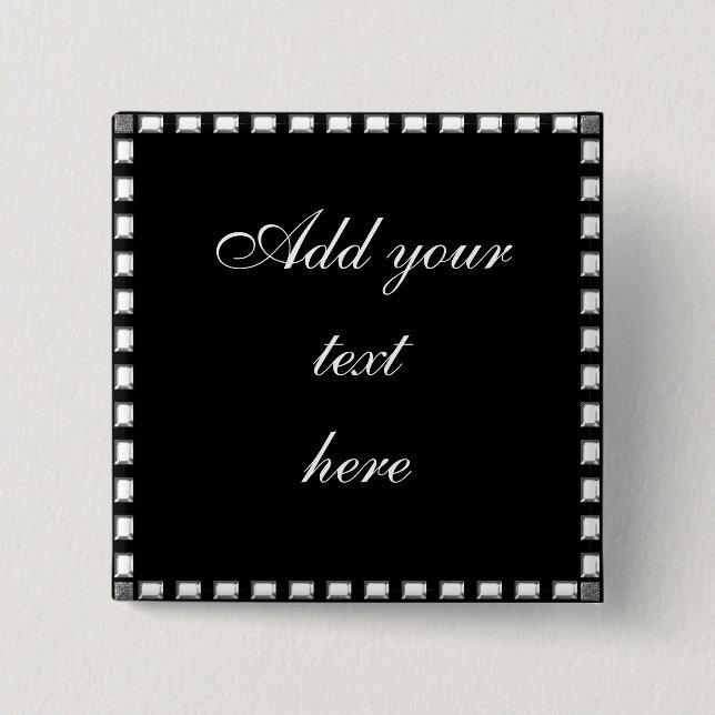 Wedding  Pin Printed Crystal Stone Border (Front)