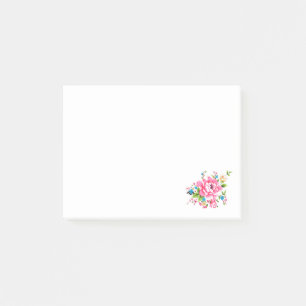 Wedding Pink Peony bunch of flowers Post-it Notes